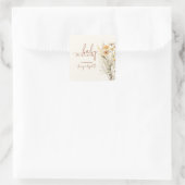 Baby in Bloom Wildflower Baby Shower Vierkante Sticker (Tas)