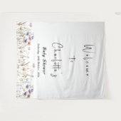Baby In Bloom Wildflower Baby Shower Wandkleed (Voorkant (horizontaal))
