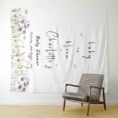 Baby in Bloom Wildflower Baby shower Wandkleed (In Situ (horizontaal))