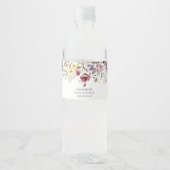 Baby in Bloom Wildflower Baby shower Waterfles Etiket (Voorkant)