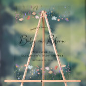 Baby in Bloom Wildflower Baby shower Welkom Acryl Bord (Neutraal)