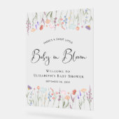 Baby in Bloom Wildflower Baby shower Welkom Acryl Bord (Hoek)