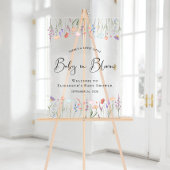 Baby in Bloom Wildflower Baby shower Welkom Acryl Bord