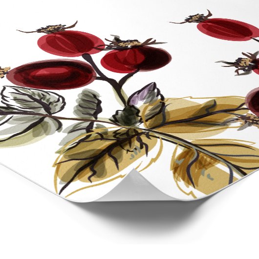 Baby in Bloom Wildflower Baby shower Welkom Poster (Hoek)