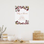 Baby in Bloom Wildflower Baby shower Welkom Poster (Keuken)