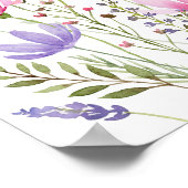 Baby in Bloom Wildflower Baby shower Welkom Poster (Hoek)