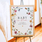 Baby in Bloom Wildflower Baby shower Welkom Poster