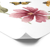 Baby in Bloom Wildflower Baby shower Welkom Poster (Hoek)