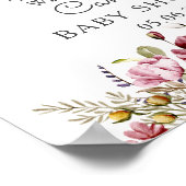 Baby in Bloom Wildflower Baby shower Welkom Poster (Hoek)