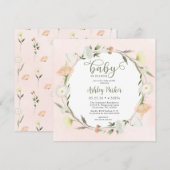 Baby in Bloom Wildflower Baby Sprinkle Invitation Kaart (Voorkant / Achterkant)