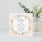 Baby in Bloom Wildflower Baby Sprinkle Invitation Kaart (Staand voorkant)