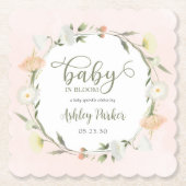 Baby in Bloom Wildflower Baby Sprinkle Kartonnen Onderzetters (Voorkant)