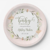 Baby in Bloom Wildflower Baby Sprinkle Papieren Bordje (Voorkant)