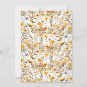 Baby in Bloom Wildflower Babyborrel Kaart (Achterkant)