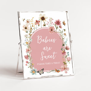Baby in Bloom Wildflower Baby's zijn zoet Poster