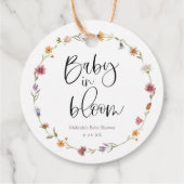 Baby in Bloom Wildflower Bedankjes Labels (Achterkant)