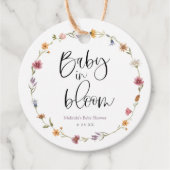 Baby in Bloom Wildflower Bedankjes Labels (Voorkant)