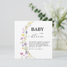 Baby in Bloom Wildflower Bloemen Baby Shower