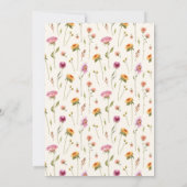 Baby in Bloom Wildflower Bloemen Meisje Baby showe Kaart (Achterkant)