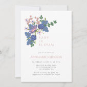 Baby in Bloom Wildflower Bloemen Roze Baby shower Kaart (Voorkant)