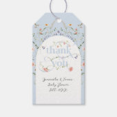 Baby in Bloom Wildflower Blue Boy Baby shower Cadeaulabel (Voorkant)