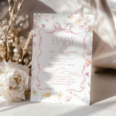 Baby in bloom wildflower Blush roze Baby shower Kaart