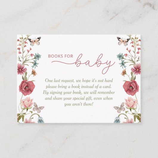 Baby in Bloom Wildflower Boeken voor Baby Informatiekaartje (Voorkant)