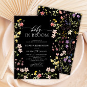 Baby in Bloom Wildflower Boheems Baby shower Kaart