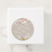 Baby in Bloom Wildflower Boho Baby shower Bedankjes Labels (In situ)