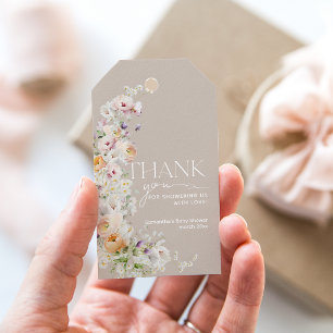 Baby in Bloom Wildflower Boho Baby shower Cadeaulabel