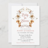 Baby in Bloom Wildflower Boho Baby shower Kaart (Voorkant)