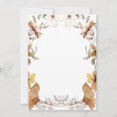 Baby in Bloom Wildflower Boho Baby shower Kaart (Achterkant)