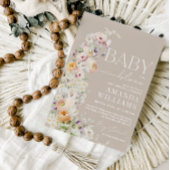 Baby in Bloom Wildflower Boho Baby shower Kaart