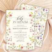 Baby in Bloom Wildflower Boho Baby shower Kaart