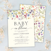 Baby in Bloom Wildflower Boho Baby shower Kaart