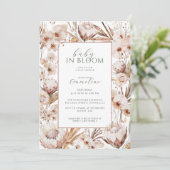 Baby in Bloom Wildflower Boho Baby shower Kaart (Staand voorkant)