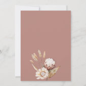 Baby in Bloom Wildflower Boho Baby shower Kaart (Achterkant)