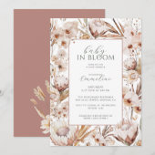 Baby in Bloom Wildflower Boho Baby shower Kaart (Voorkant / Achterkant)