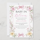  Baby in Bloom Wildflower Bow Baby shower Kaart (Voorkant)