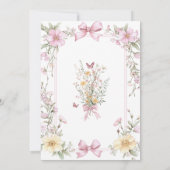  Baby in Bloom Wildflower Bow Baby shower Kaart (Achterkant)