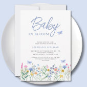Baby in Bloom Wildflower Boy's Baby shower Kaart