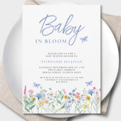 Baby in Bloom Wildflower Boy's Baby shower Kaart