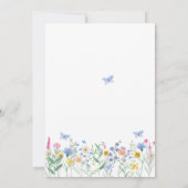 Baby in Bloom Wildflower Boy's Baby shower Kaart (Achterkant)