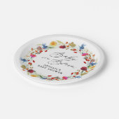 Baby in Bloom Wildflower Bruids Shower Custom Papieren Bordje (Gekanteld)