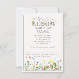 Baby in Bloom Wildflower Bump Game Kaart