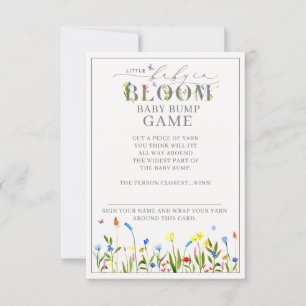 Baby in Bloom Wildflower Bump Game Kaart
