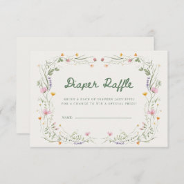 Baby in Bloom Wildflower Diaper Raffle Card Kaart