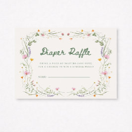 Baby in Bloom Wildflower Diaper Raffle Card Kaart