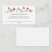 Baby in Bloom Wildflower Diaper Raffle Informatiekaartje (Voorkant / Achterkant)