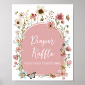 Baby in Bloom Wildflower Diaper Raffle Poster (Voorkant)